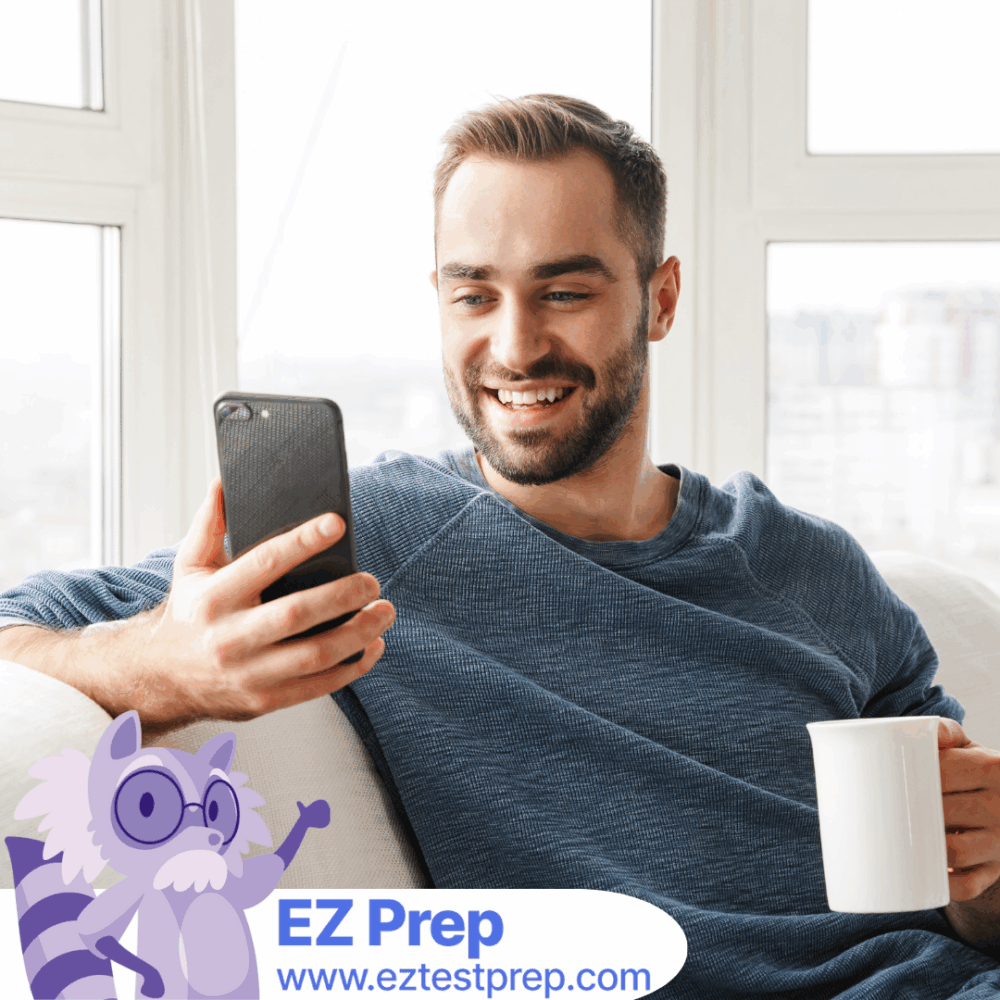 Occupational therapy student studying for NBCOT exam with notebook, tablet, and study app open