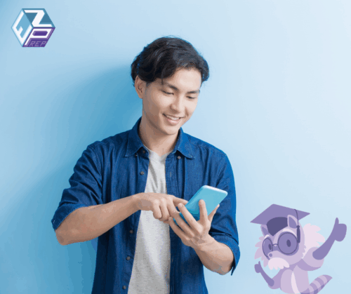 Pharmacy technician studying for PTCB exam retake with digital practice test app