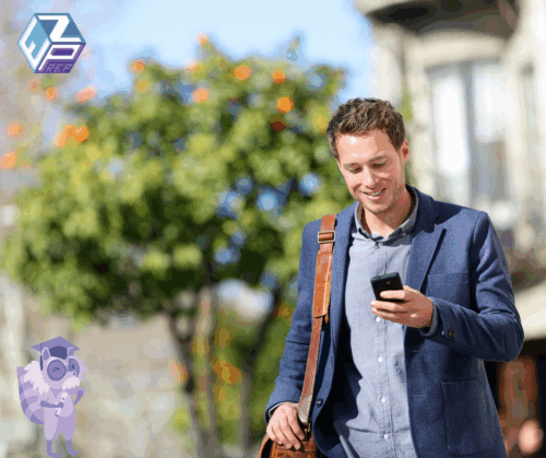 Counseling student using the EZ Test Prep NCE Study App to prepare for exam success