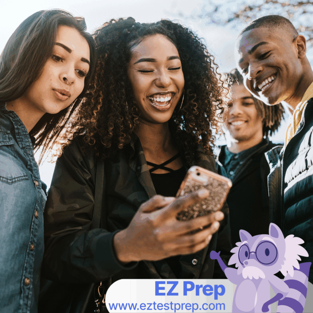 Chef studying food safety material on EZ Prep ServSafe app with kitchen clipboard and notes