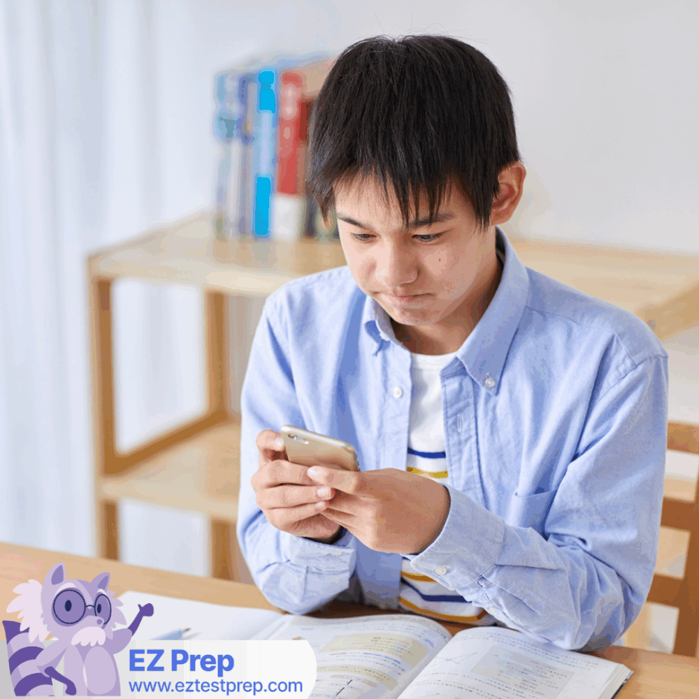 Counseling student studying with NCE exam prep guide and flashcards at a desk