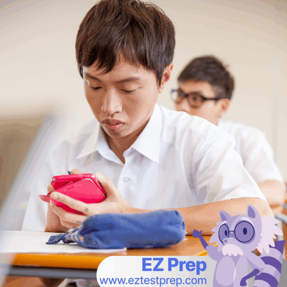 Nursing student reviewing HESI A2 exam subjects with laptop, textbook, and notepad on desk